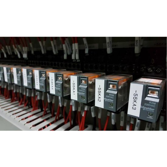 Picture of miniature plug in relay, Harmony Electromechanical Relays, 12A, 2CO, lockable test but to n, 48V AC