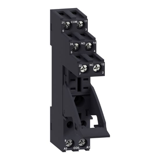 Picture of Socket with clamp, Harmony Electromechanical Relays, for RXG2 relays, 5A, screw connectors, separate contact