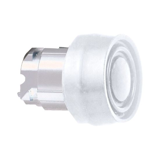 Picture of Head for non illuminated push button, Harmony XB4, white flush pushbutton Ø22 mm spring return unmarked