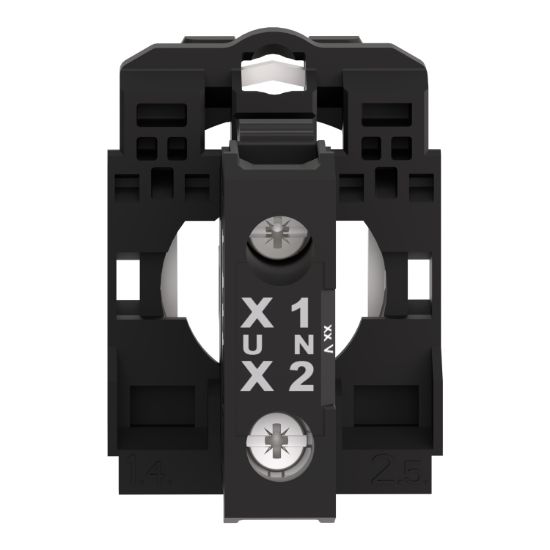 Picture of Complete body light block assembly, Harmony XB5, XB4, with body fixing collar, universal LED, 12V AC