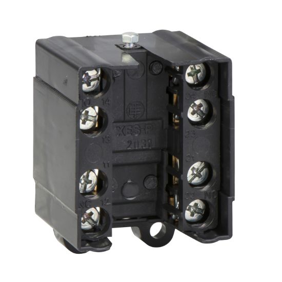 Picture of Limit switch contact block, Limit switches XC Standard, XESP, 2 C/O snap action, staggered, silver plated