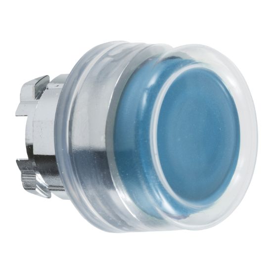 Picture of Head for non illuminated push button, Harmony XB4, blue flush pushbutton 22mm spring return unmarked