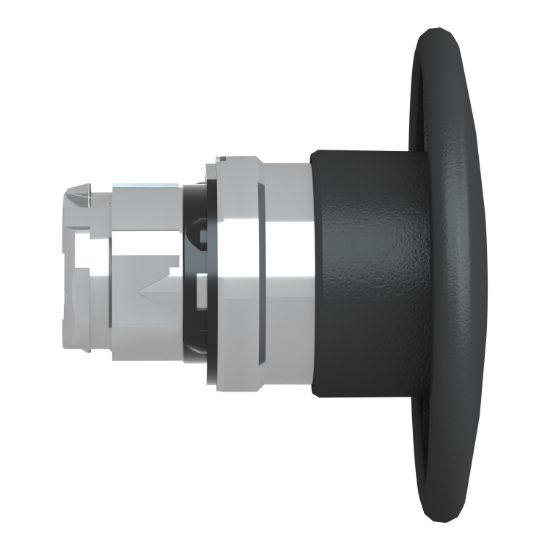 Picture of Head for non illuminated pushbutton, Harmony XB4, mushroom 60mm, metal, black, 22mm, spring return