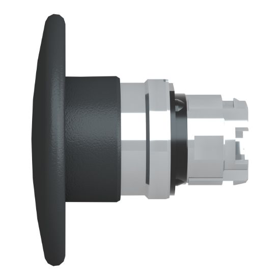 Picture of Head for non illuminated pushbutton, Harmony XB4, mushroom 60mm, metal, black, 22mm, spring return