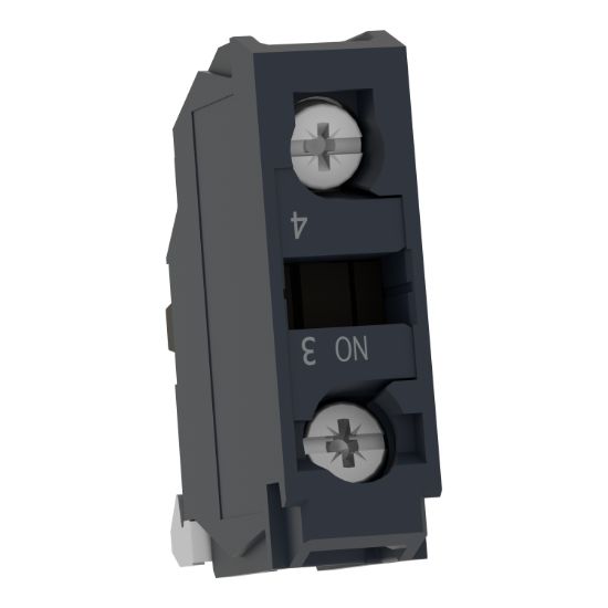 Picture of Single contact block, Harmony XB4, silver alloy, screw clamp terminal, early make 1NO