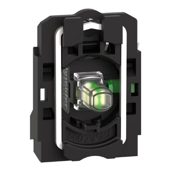 Picture of Complete body/contact assembly and light block, Harmony XB5, universal LED, 1NO, 230...240V