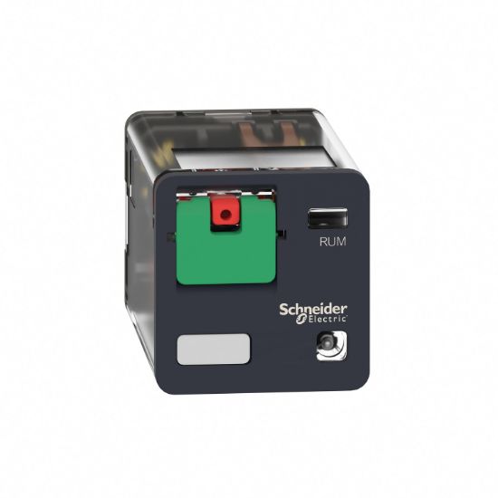 Picture of Universal plug in relay, Harmony Electromechanical Relays, 10A, 3CO, with LED, lockable test button, 120V AC