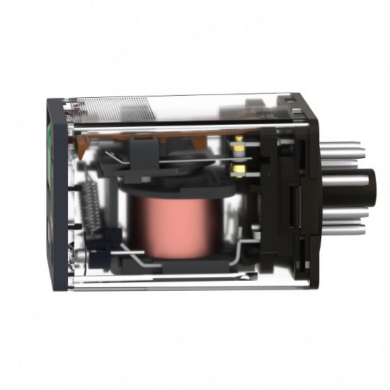 Picture of Universal plug in relay, Harmony Electromechanical Relays, 10A, 3CO, with LED, lockable test button, 120V AC