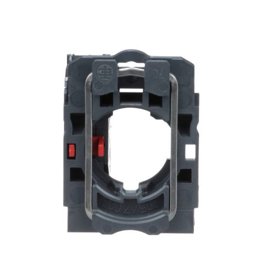 Picture of Single contact block with body fixing collar, Harmony XB5, plastic, screw clamp terminal, 1NC