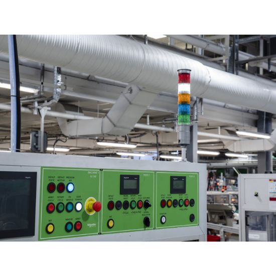 Picture of Single contact block with body fixing collar, Harmony XB5, plastic, screw clamp terminal, 2NC