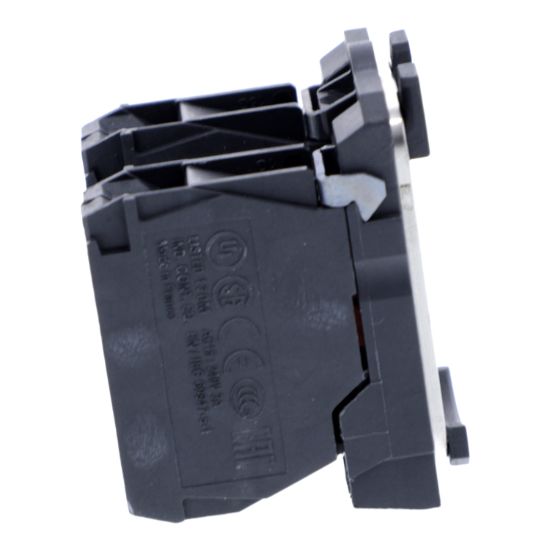 Picture of Single contact block with body fixing collar, Harmony XB5, plastic, screw clamp terminal, 2NC