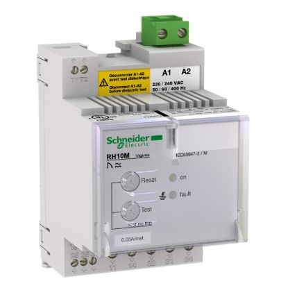 Picture of Residual current protection relay, VigiPacT RH10M, 300mA, 110/130VAC 50/60Hz, DIN rail mounting