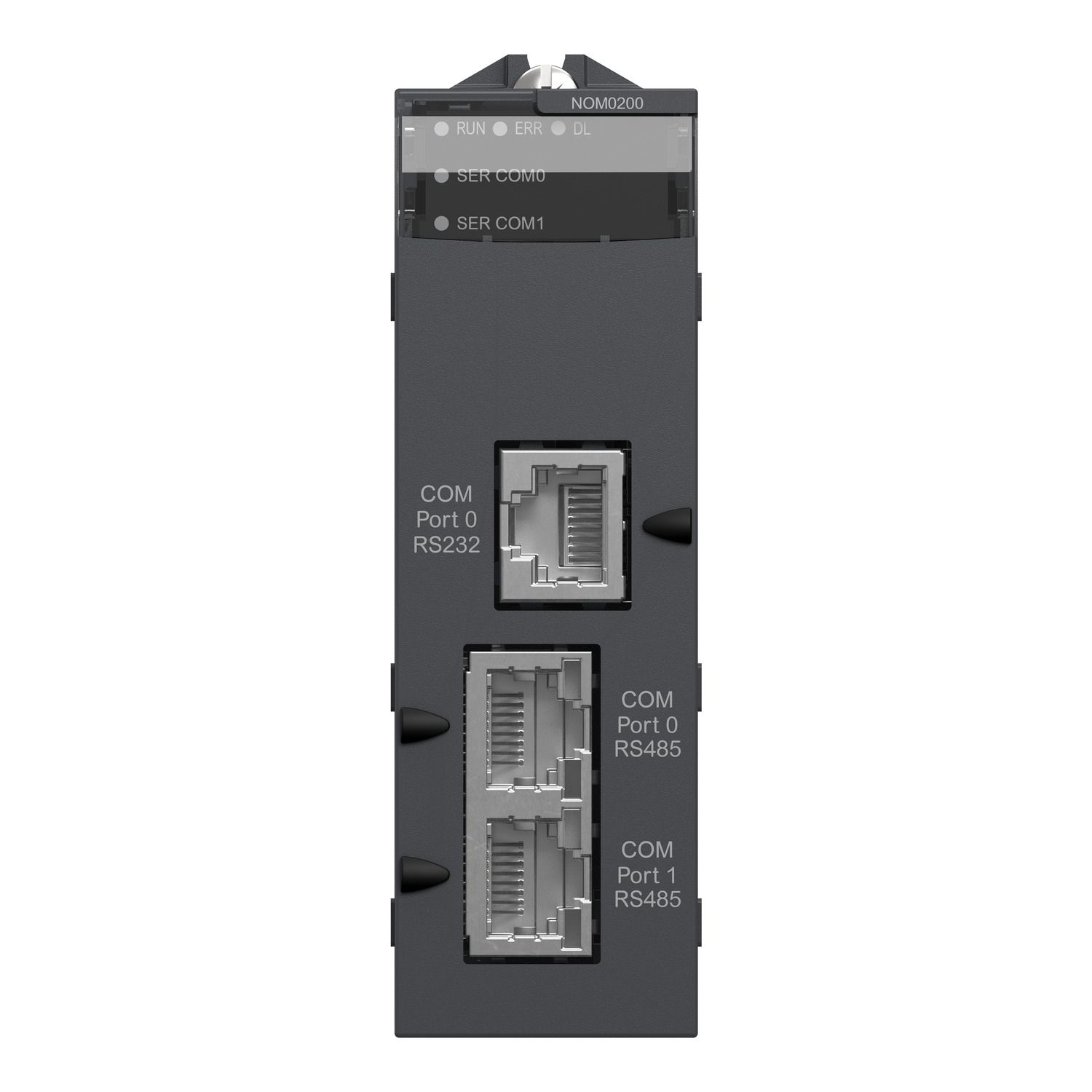 Picture of communication module, Modicon X80, Serial link module, 2 RS485 or 232 ports in Modbus and character mode