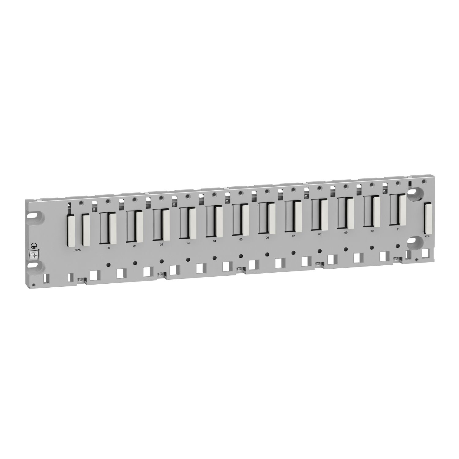 Picture of Backplane, Modicon X80, 12 slots, panel, mounting plate mounted, ruggedized