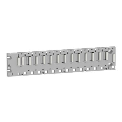Picture of Backplane, Modicon X80, 12 slots, panel, mounting plate mounted, ruggedized