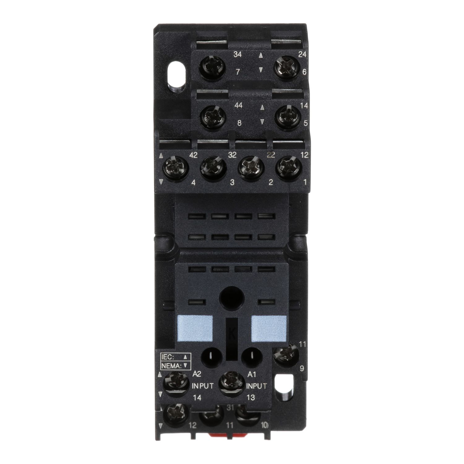 Picture of Harmony, plugin relay socket, mixed contact, 10 A, 250 V, screw clamp, for RXM2 or RXM4 relays