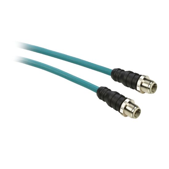Picture of Ethernet ConneXium cable - M12 connector - M12 connector - IP67 - 1 m