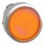 Picture of Head for illuminated push button, Harmony XB4, metal, orange flush, 22mm, universal LED, for insertion legend