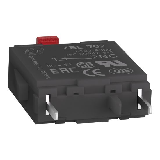 Picture of Single contact block, Harmony XB4, silver alloy, pins for printed circuit board, 1NC