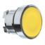 Picture of Push button head, Harmony XB4, metal, flush, yellow, 22mm, spring return, unmarked