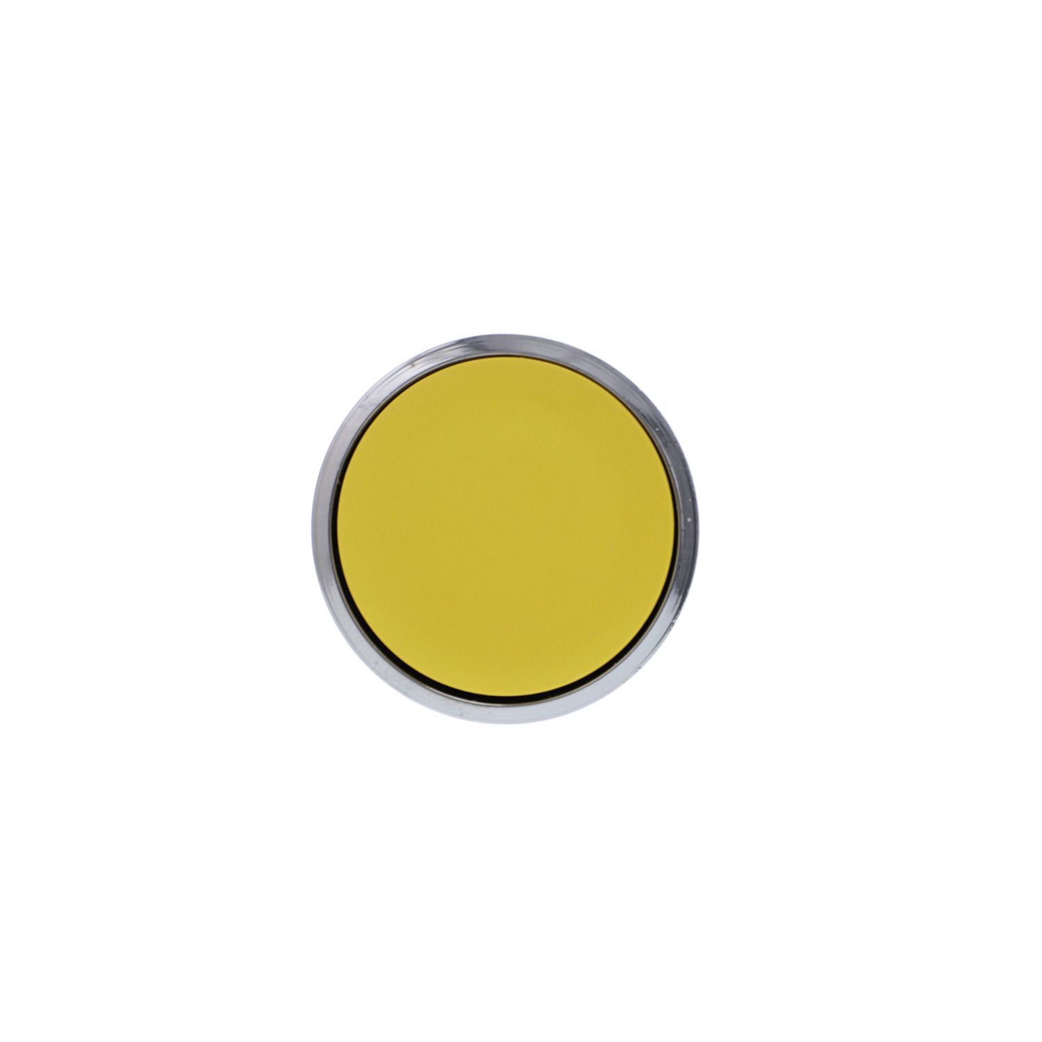 Picture of Push button head, Harmony XB4, metal, flush, yellow, 22mm, spring return, unmarked