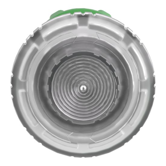 Picture of Head for illuminated push button, Harmony XB5, plastic, white mushroom 40mm, 22mm, universal LED, turn to release