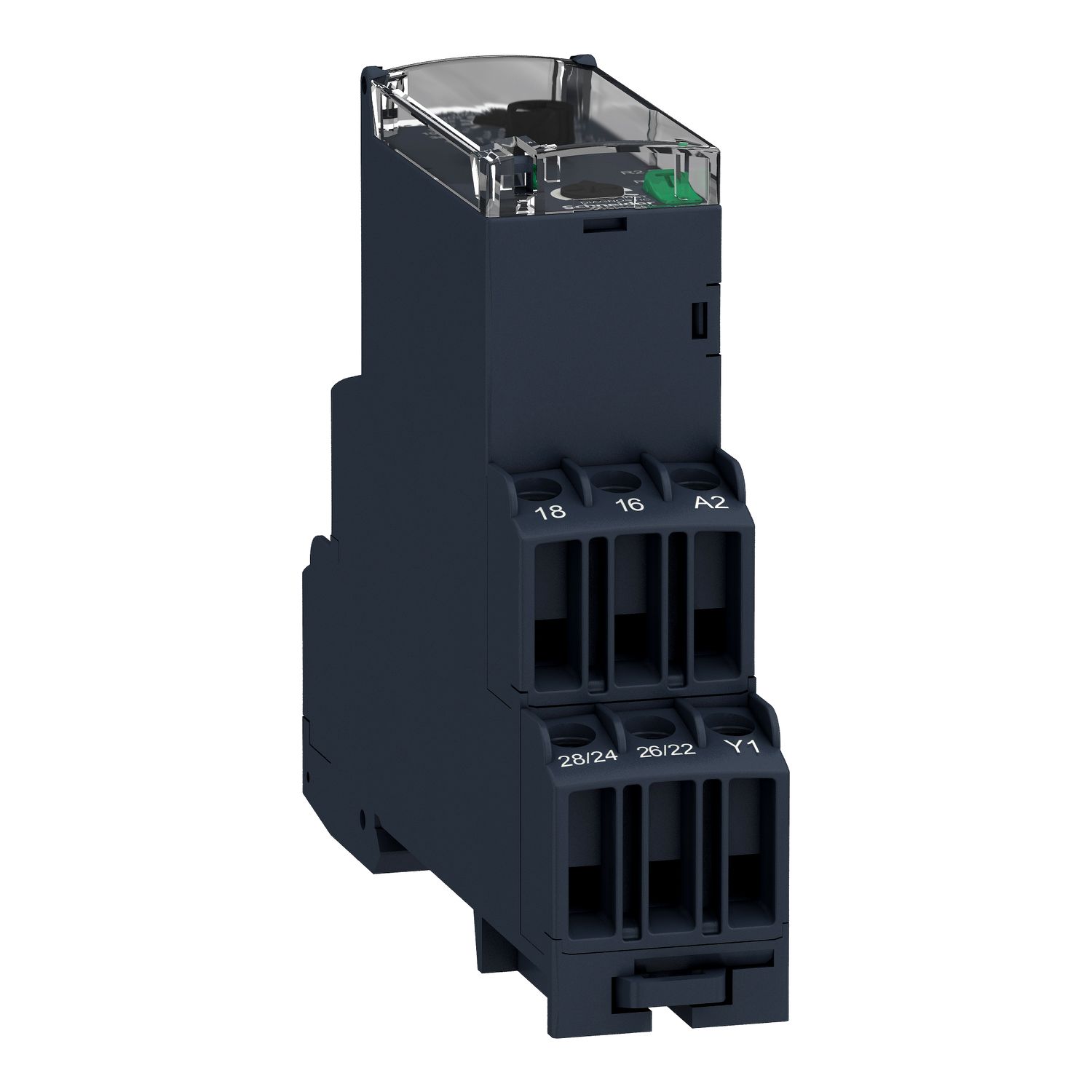 Picture of single function relay, Harmony Timer Relays, 8A, 2CO, 0.05s...300h, off delay, 24...240V AC DC