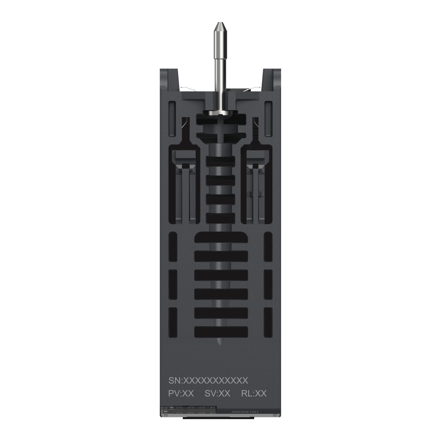Picture of analog isolated high level output module, Modicon X80, 4 O, 0 to 20mA, 4 to 20mA, 10V positive or negative, severe environment