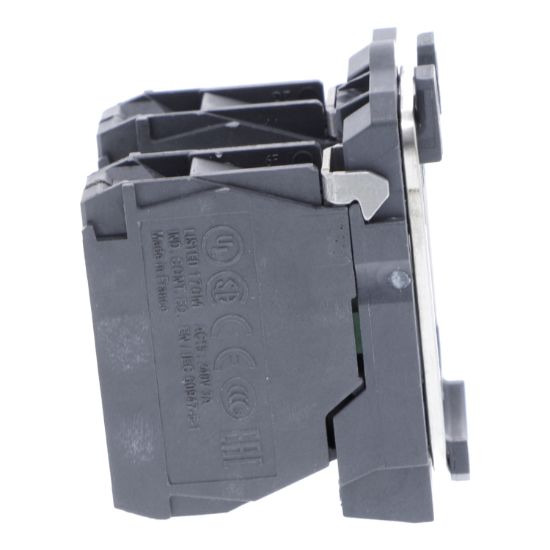 Picture of Single contact block with body fixing collar, Harmony XB5, plastic, screw clamp terminal, 2NO