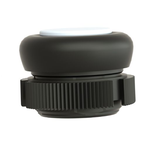 Picture of Head for push button, Harmony XAC, plastic, white, booted, spring return