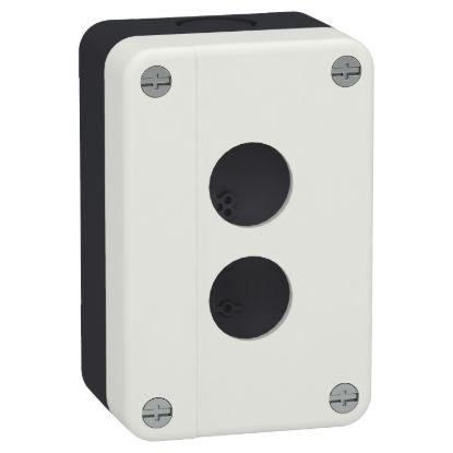Picture of Empty enclosure, Easy Harmony XALB, plastic, grey lid, 2 cut outs, 22mm, IP65