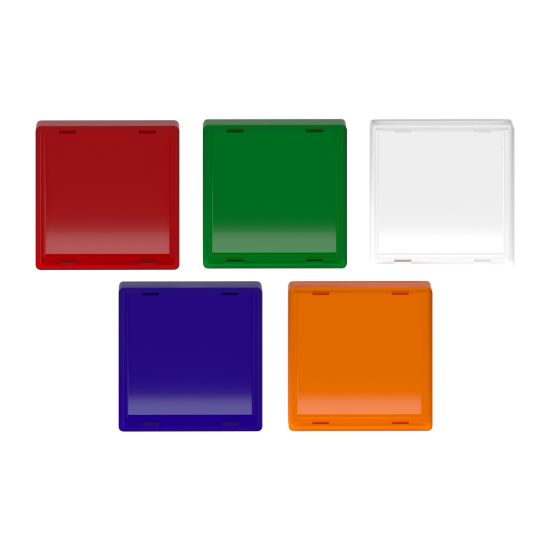 Picture of Head for pilot light, Harmony XB5, plastic, 5 square colour, 22mm, universal LED, plain lens