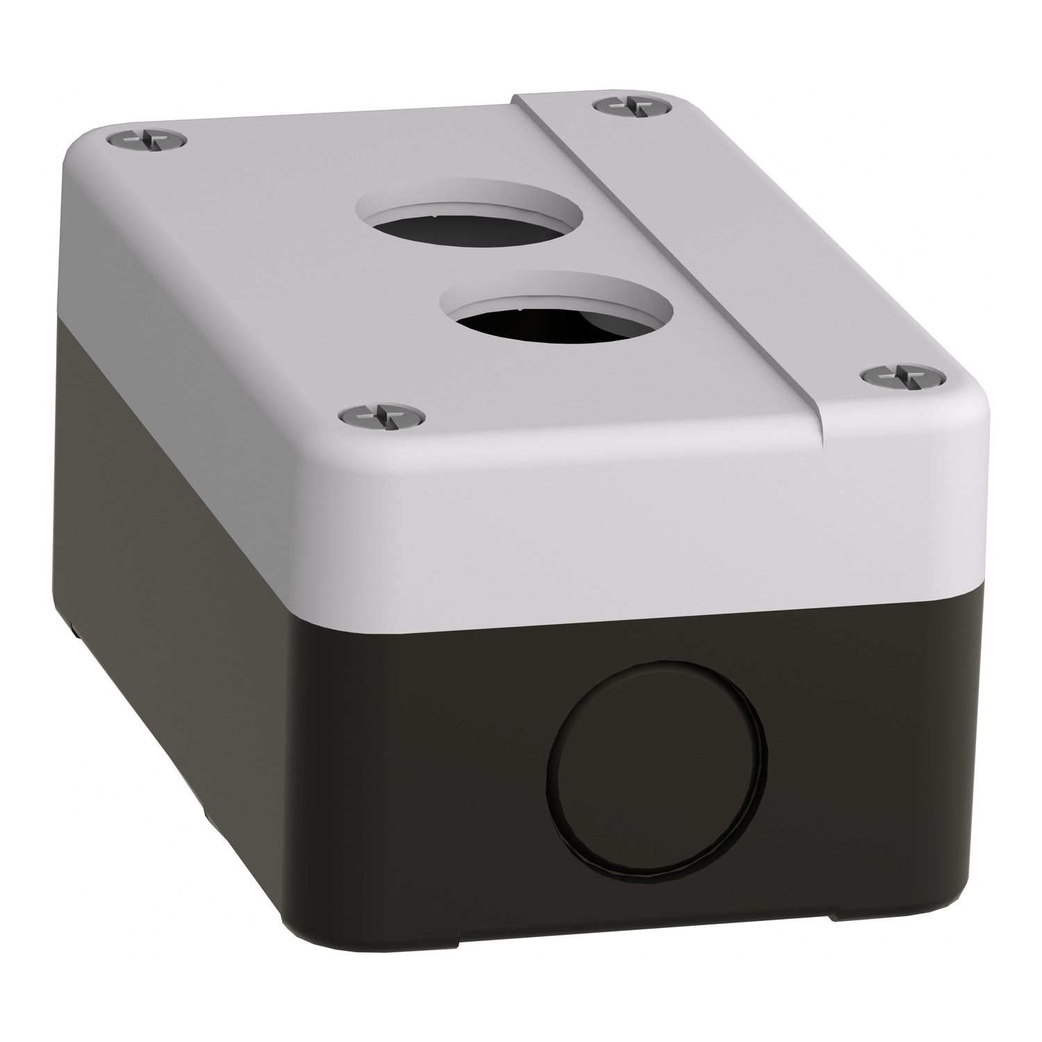 Picture of Empty enclosure, Easy Harmony XALB, plastic, grey lid, 2 cut outs, 22mm, IP65