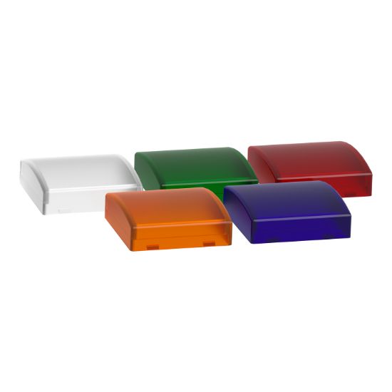 Picture of Head for pilot light, Harmony XB5, plastic, 5 square colour, 22mm, universal LED, plain lens