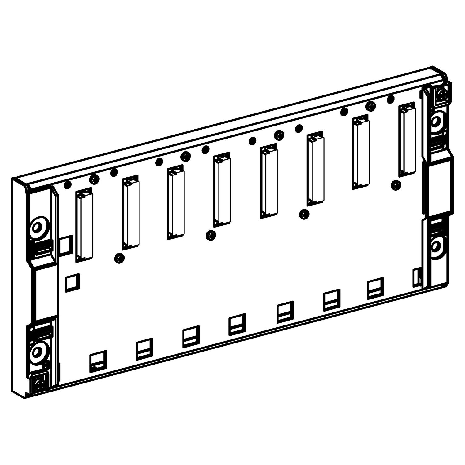 Picture of Non extendable rack, Modicon premium, for single rack configuration, 8 slots