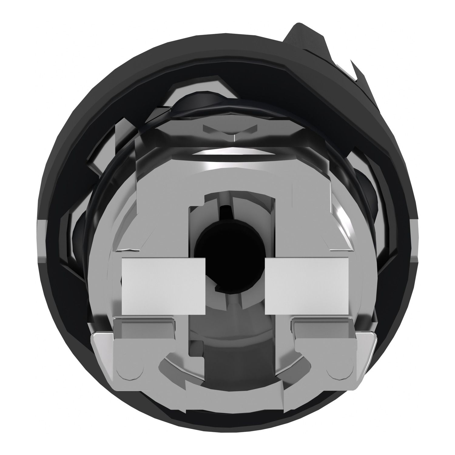 Picture of Head for selector switch, Harmony XB4, black metal, black, 22mm, 2 positions, stay put