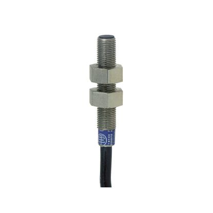 Picture of Inductive proximity sensors XS, inductive sensor XS1 M5, L28mm, brass, Sn1mm, 5..24VDC, cable 2m