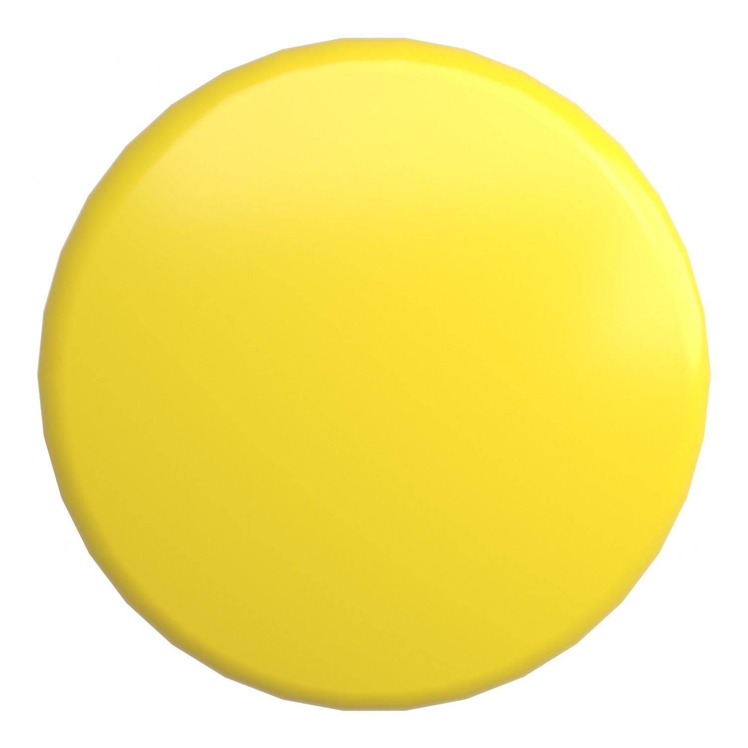 Picture of Head for non illuminated pushbutton, Harmony XB4, mushroom 40mm, metal, yellow, 22mm, spring return