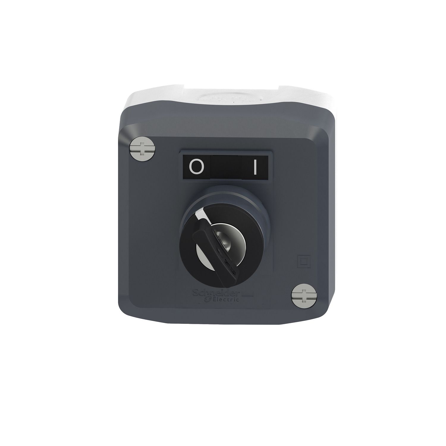 Picture of Control station, Harmony XALD XALK, plastic, dark grey lid, 1 selector key switch 22mm, 1NO