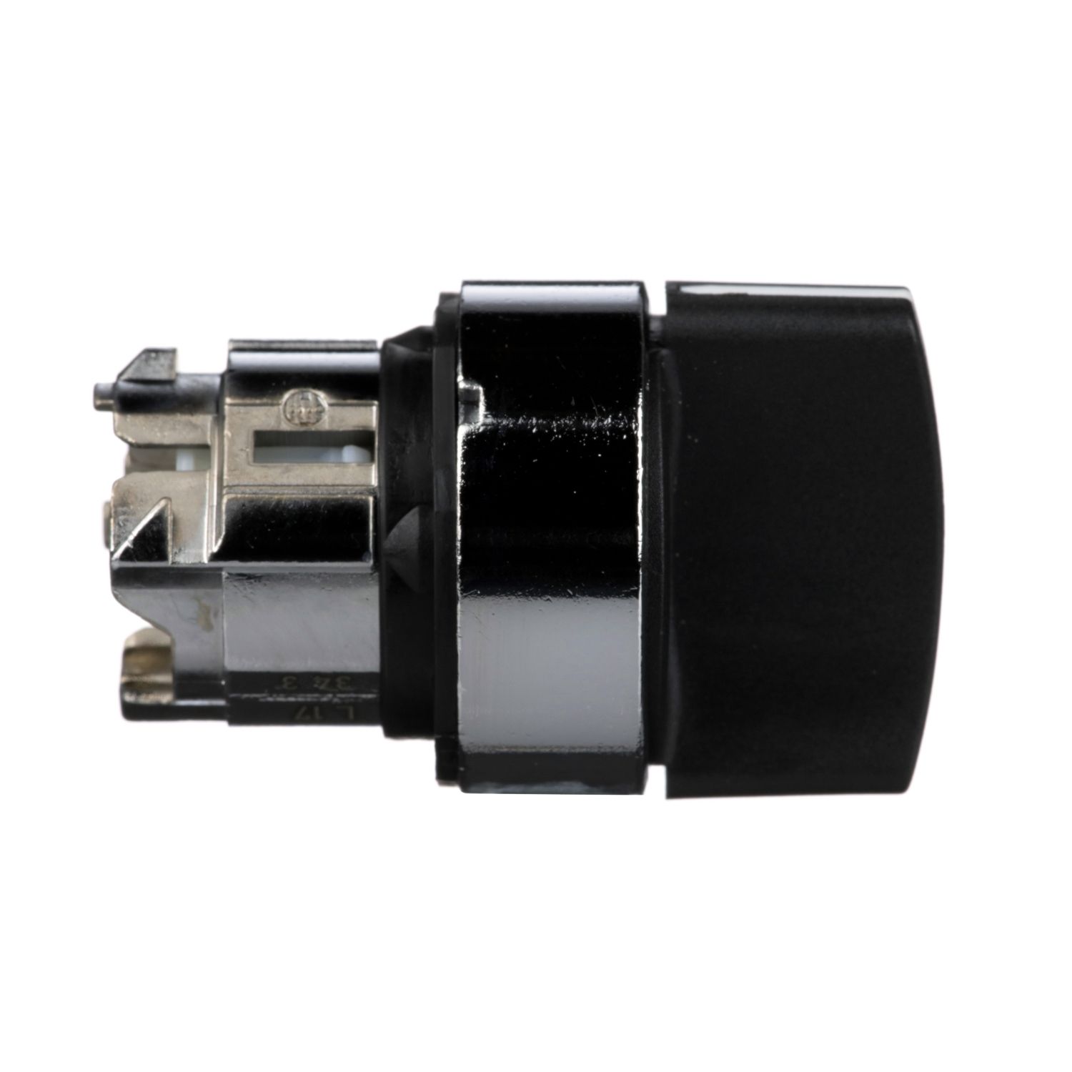 Picture of Selector switch head, Harmony XB4, metal, black, 22mm, 2 positions, stay put