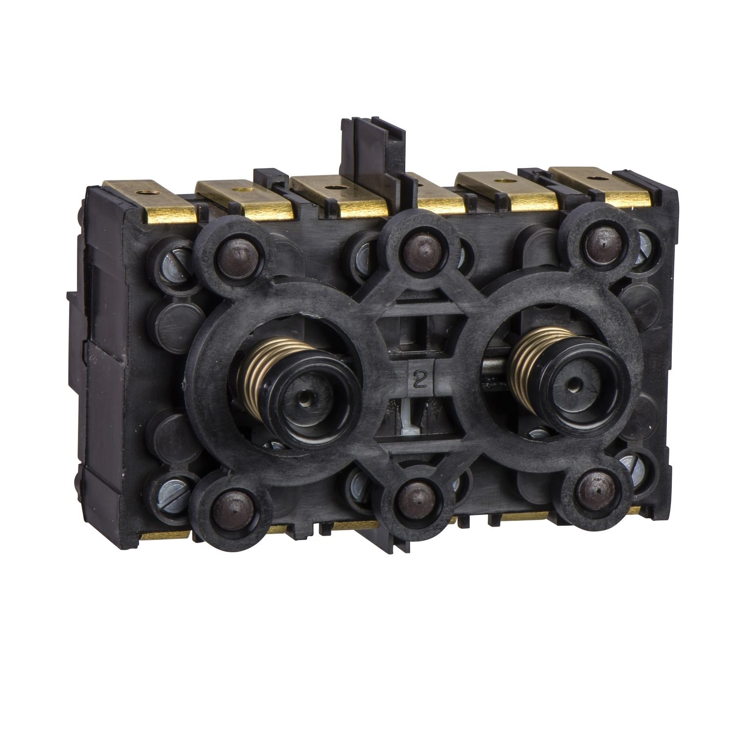 Picture of Double contact block, Harmony XAC, spring return, single speed, snap action, 3NO