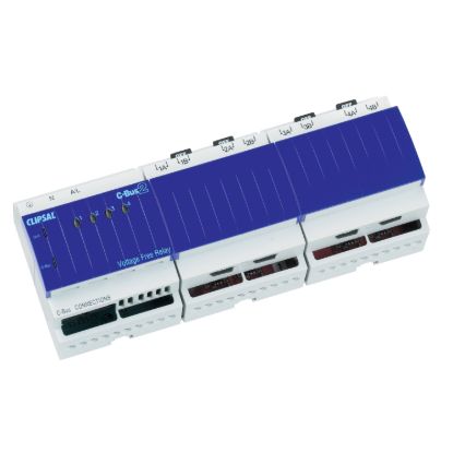 Picture of Relay, C-Bus, DIN Rail Mounted, Voltage Free, 240V AC, 4 Channel, 20A, With C-Bus Power Supply