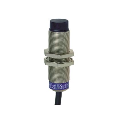 Picture of Inductive proximity sensors XS, inductive sensor XS6 M18, L60mm, brass, Sn12mm, 12...48 VDC, cable 2 m