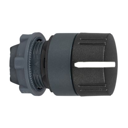 Picture of Head for selector switch, Harmony XB5, black knurled knob, 22mm, 2 positions, stay put