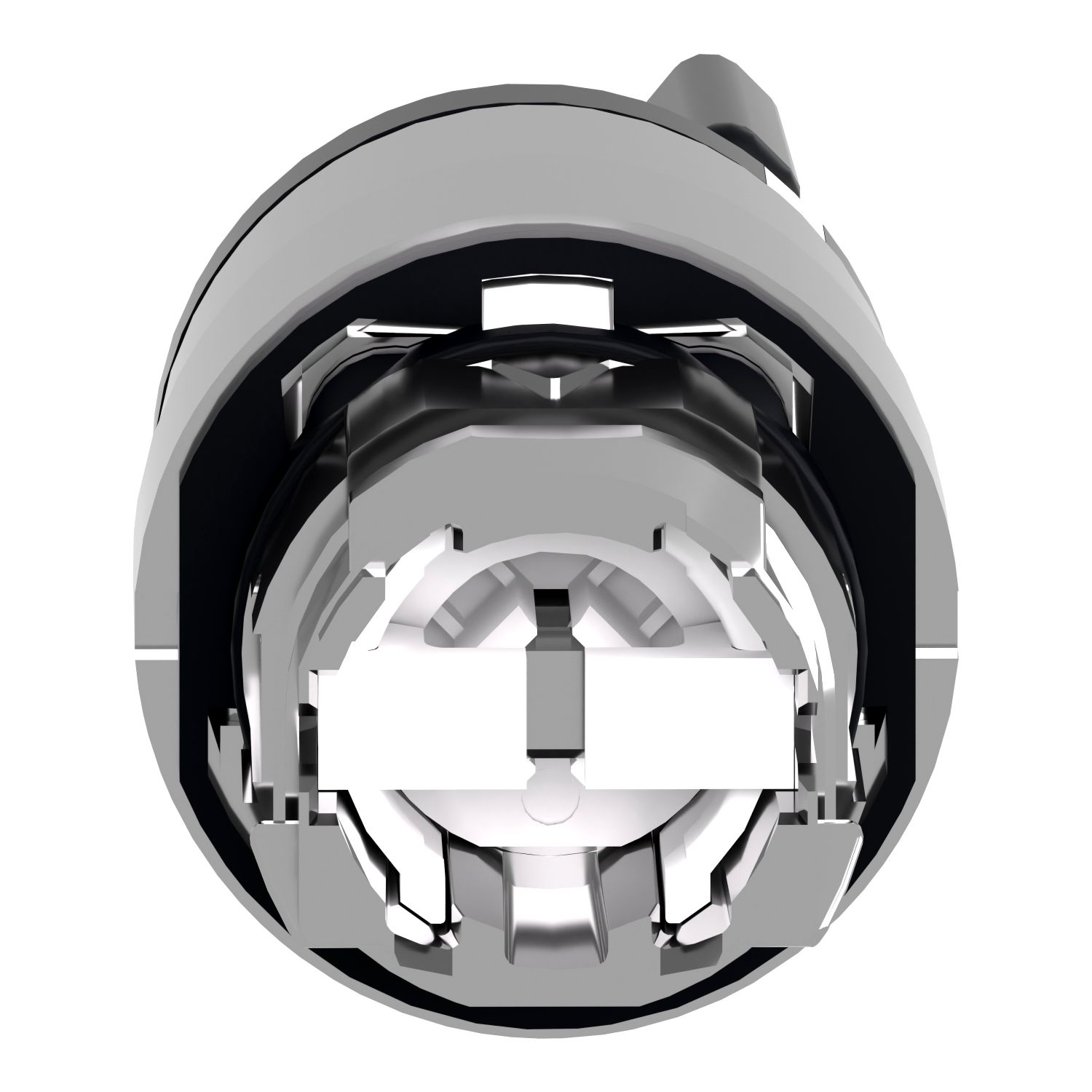 Picture of Head for key selector switch, Harmony XB4, metal, black, 22mm, key 458A, 2 positions, spring return right to left