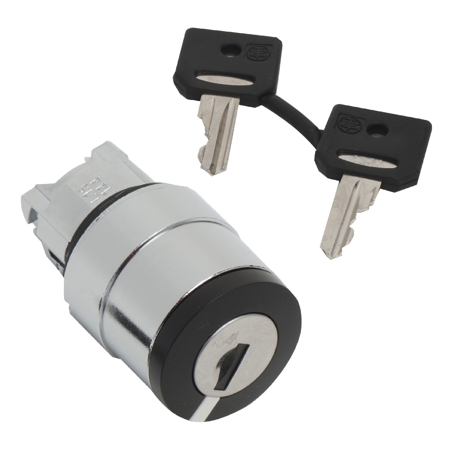 Picture of Head for key selector switch, Harmony XB4, black key, 22mm, 2 positions, left key withdrawal, key 520E