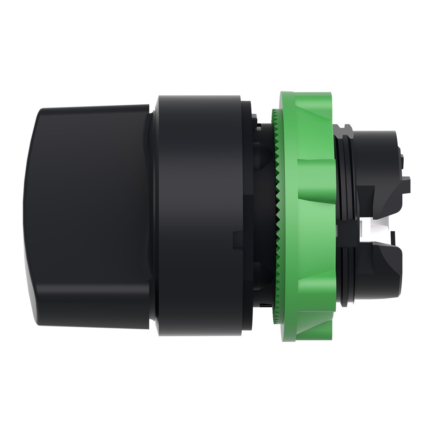 Picture of Head for selector switch, Harmony XB5, plastic, black, 22mm, 2 positions, spring return from right to left