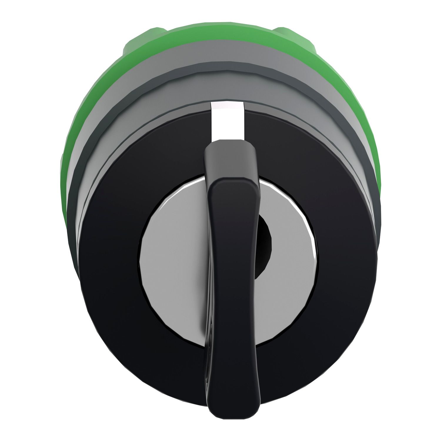 Picture of Head for key switch selector, Harmony XB5, plastic, black, 22mm, key 455, 3 positions, stay put