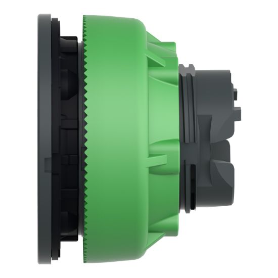 Picture of Head for illuminated push button, Harmony XB5, antimicrobial, green, white, 30mm, universal LED, plain lens