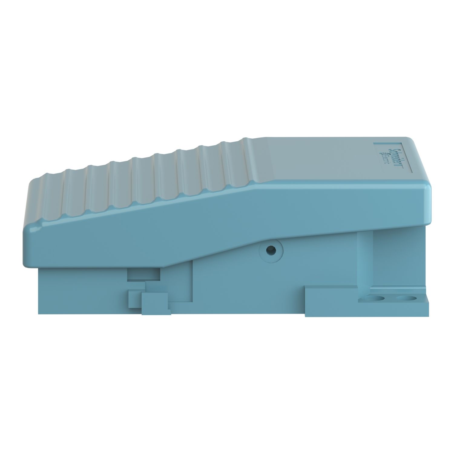 Picture of Single foot switch, Harmony XPE, metal, blue, without cover, 1 step, 2 contacts 1NC+NO, IP66